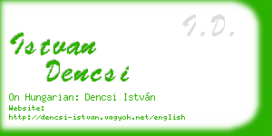 istvan dencsi business card